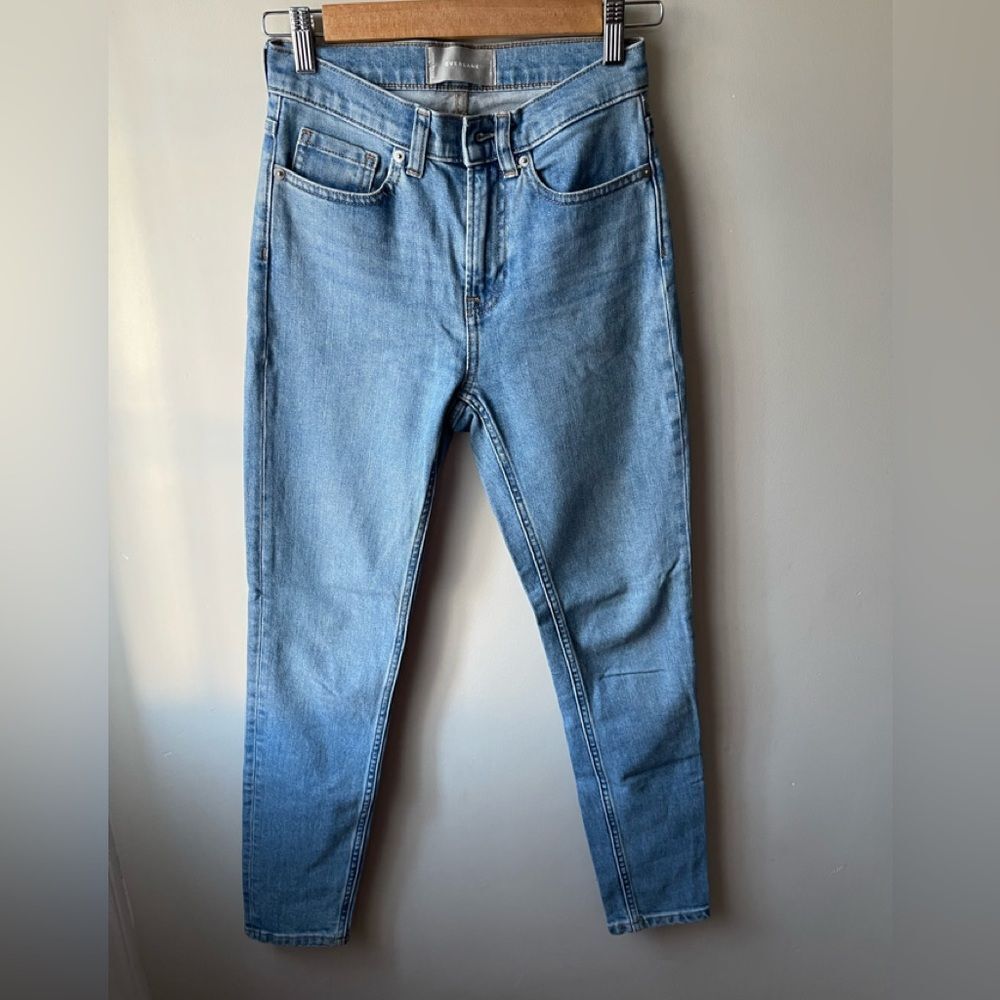 EVERLANE high rise skinny blue jeans 24 regular